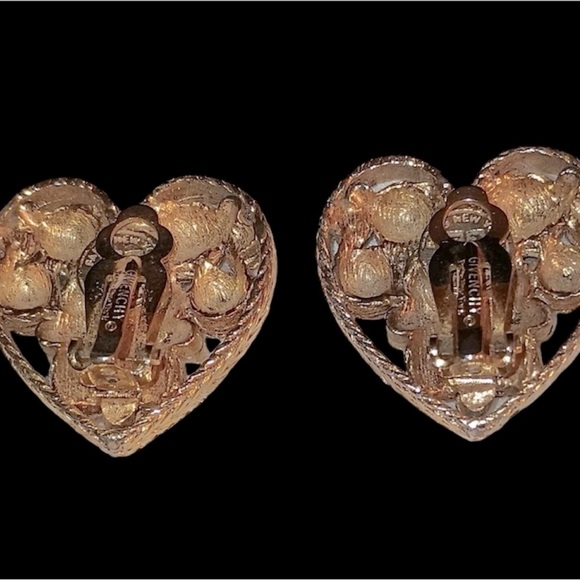 Givenchy 💛Heart & Pearl gold tone metal earrings. - Picture 6 of 6